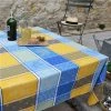 L'Ensoleillade - Valbonne Blue & Yellow Tablecloth 220x180cm