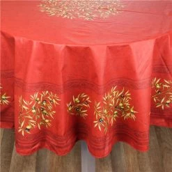 L'Ensoleillade - Clos Des Oliviers Red Tablecloth Round 180cm