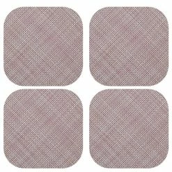 Chilewich - Mini Basketweave Coaster Blush Set 4pce