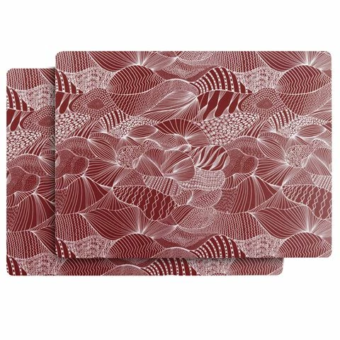 Ary Home - Japanese Landscape Placemat Red Earth Set 2pce 1 Ary Home - Japanese Landscape Placemat Red Earth Set 2pce