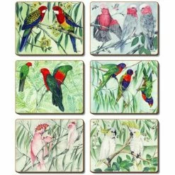 Cinnamon - Australian Parrots Placemat Set 6pce