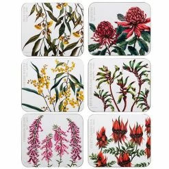Ashdene - Australian Floral Emblems Coaster Set 6pce