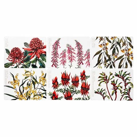 Ashdene - Australian Floral Emblems Placemat Set 6pce 1 Ashdene - Australian Floral Emblems Placemat Set 6pce