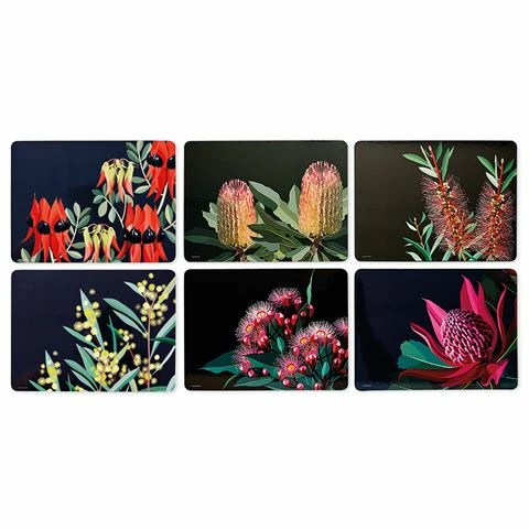 Ashdene - Native Grace Placemat Set 6pce 1 Ashdene - Native Grace Placemat Set 6pce