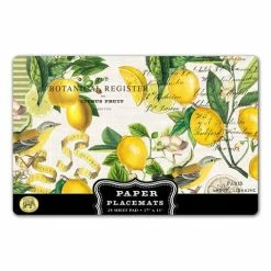 Michel Design - Lemon Basil Paper Placemat Set 25pce