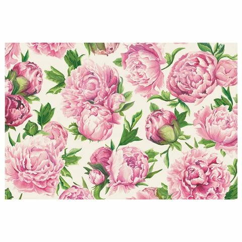 Hester & Cook - Placemats Peonies In Bloom Set 24pce 1 Hester & Cook - Placemats Peonies In Bloom Set 24pce