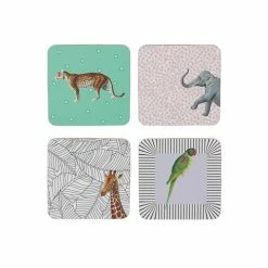 Yvonne Ellen - Mixed Animal Coaster Set 4pce