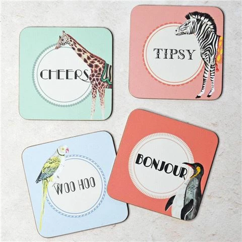 Yvonne Ellen - Tipsy Coaster Set 4pce 1 Yvonne Ellen - Tipsy Coaster Set 4pce