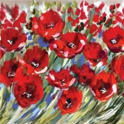 Lilli Rock - Poppies Coaster Set 4pce
