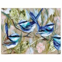 Lilli Rock - Vibrant Wrens & Spring Banksia Placemat 4pce