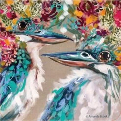 Lilli Rock - Kingfisher Face Coaster Set 4pce