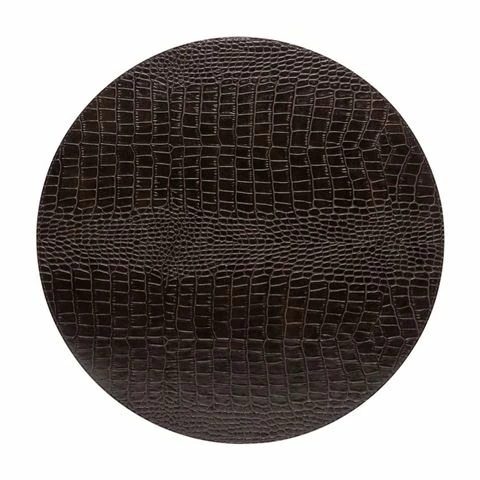 Costa Nova - Club Chocolate Round Placemat 1 Costa Nova - Club Chocolate Round Placemat