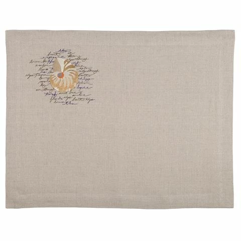 Serenk - Nautilus Poem Placemat Natural 1 Serenk - Nautilus Poem Placemat Natural