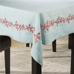 Serenk - Coral Tablecloth Blue & Red 155x250cm