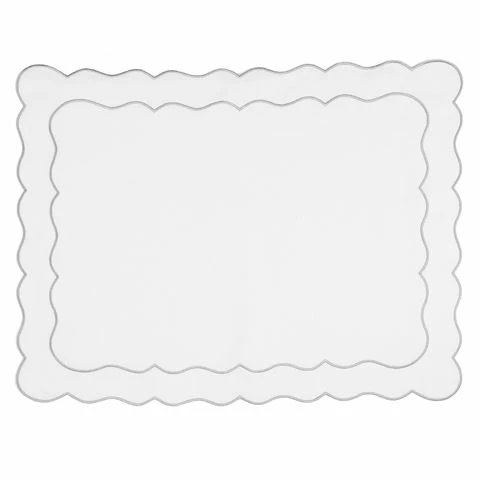 Serenk - Wave Picot Placemat Silver 1 Serenk - Wave Picot Placemat Silver
