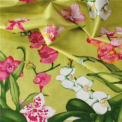 Beauville - Orchidees Tablecloth Green 170x240cm 1 Beauville - Orchidees Tablecloth Green 170x240cm