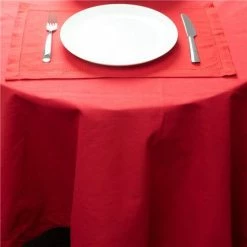 Rans - Hemstitch Round Tablecloth Red 220cm