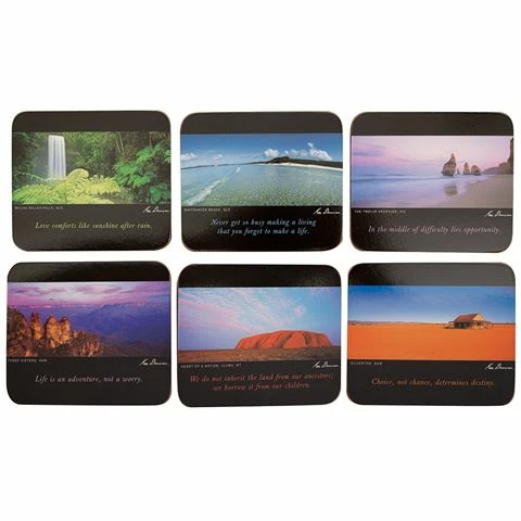 Cinnamon - Australia Coaster Set 6pce 1 Cinnamon - Australia Coaster Set 6pce